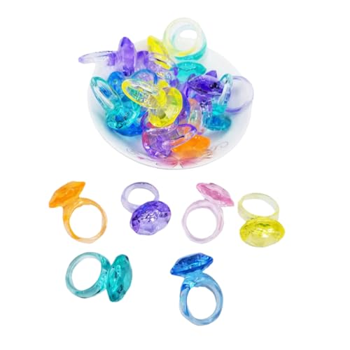 Toddmomy 74 Stück Teiliges DIY Spielzeugring aus Buntem Acryl Kunststoff Dekorative Ringe mit Glatter Oberfläche Langlebig und Sicher für Kreatives und Partys von Toddmomy
