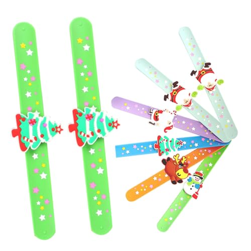 Toddmomy 8 Stück Teiliges Weihnachts Silikon Slap Armband mit Cartoon Flexible Leichte Wristbands für Partygeschenke Festliche Mitgebsel und Spielpreise von Toddmomy