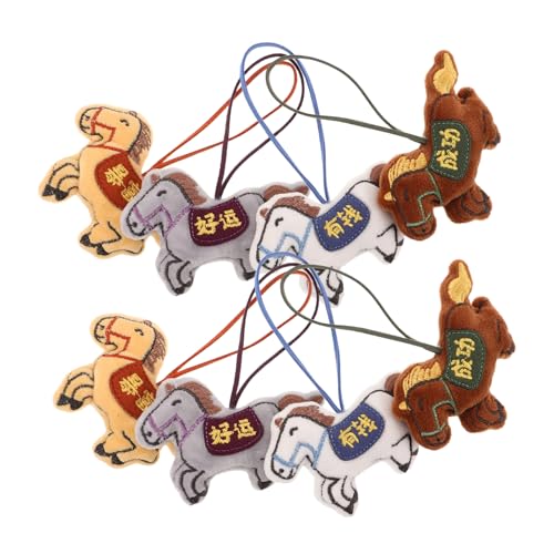Toddmomy 8stücke Plüsch-pferd-taschenanhänger Süßer Pferde-anhänger Aus Cartoon-pferd-schlüsselanhänger Winziger Plüsch-tieranhänger Pferde-ornament Zum Aufhängen Als von Toddmomy