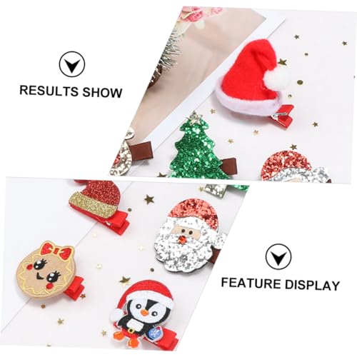 Toddmomy 9 Stück Teiliges Haarschmuck Weihnachts Haarspangen mit Pailletten Niedliche Cartoon Haarclips für Mädchen für Weihnachtsfeiern Vielseitig Tragbar und Modisch von Toddmomy
