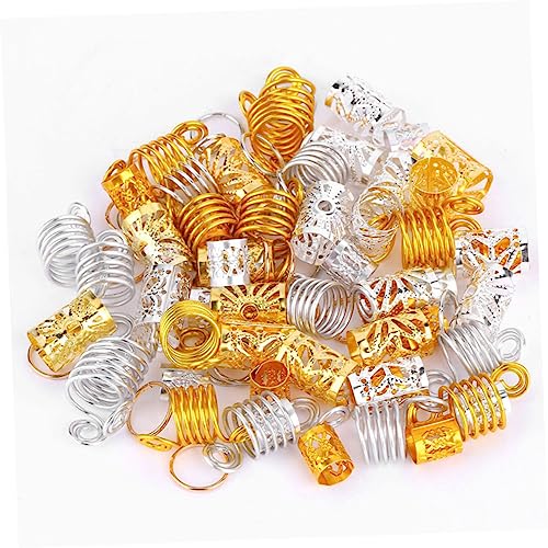 Toddmomy 90 Stück Teiliges Dreadlocks Haarzubehör aus Leichtem Metall Filigrane Hohlringe zum Flechten Modische Haarschmuckmanschetten für Frauen und Männer zum Einflechten und Dekorieren von Toddmomy