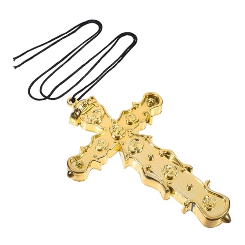 Toddmomy Plastikkreuz Halskette Kreuzform-dekor Kreuzanhänger Für Damen Herren Kostümkreuz Halloween Kostüm Zubehör von Toddmomy