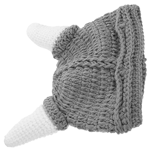 Toddmomy Baby Wikinger Strickmütze Kleinkind Thermomütze Neugeborene Häkelmütze Neugeborene Mädchen Mützen Kleinkind Strickmütze Neugeborene Strickmütze Kinder Wollmütze Strickmütze von Toddmomy