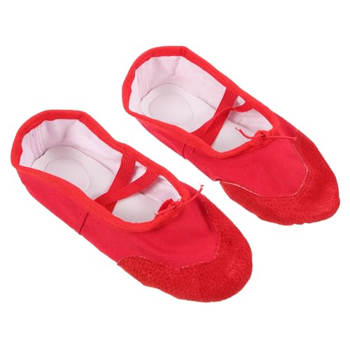 Toddmomy Ballettschuhe aus Glänzendem PU mit Elastischem Band rutschfeste Tanzschläppchen für Erwachsene Flexible Gymnastikschuhe Geeignet für Yoga und Balletttraining von Toddmomy