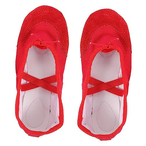 Toddmomy Ballettschuhe mit Elastischem Band rutschfeste Tanzschläppchen für Erwachsene Weiche PU Sohle für Yoga Ballett Modern Dance Langlebig und von Toddmomy