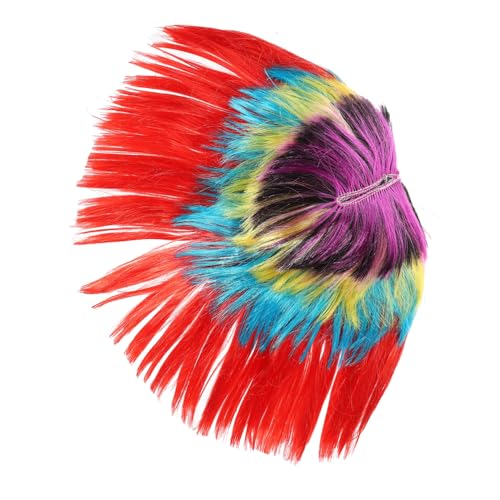Toddmomy Bunte Punk Perücke Chicken Stil Modische Leichte Cosplay Perücke aus Glänzendem Seidenmaterial Wiederverwendbar für Party Kostüm und Fasching Unisex Einheitsgröße von Toddmomy