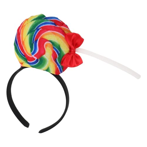 Toddmomy Buntes Lollipop Haarband für Erwachsene Süßes Accessoire für Halloween Partys Kreative Foto Requisiten und Farbenfrohe Kostüme Leicht und Einfach zu Tragen für Feiern von Toddmomy