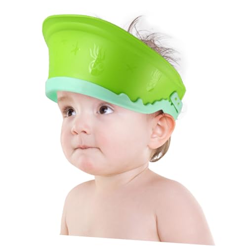 Toddmomy Duschhaube für Wasserdichtes Ohrenschutz Haarwaschkappe Verstellbar Leicht Grün für Junge Mädchen Monate Jahre Badewanne Dusche Spa von Toddmomy
