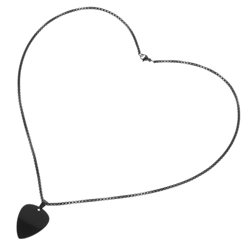 Toddmomy Edelstahl Gitarren plektrum Anhänger Halskette Damen Modisch Langlebig Rostfrei Schwarzer Clavicle Chain Schmuck für Frauen Toddmomy Edelstahl Gitarren plektrum Anhänger Halskette Damen Modisch Langlebig Rostfrei Schwarzer Clavicle Chain Schmuck für Frauen von Toddmomy