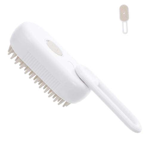 Toddmomy Elektrische Dampfbürste Für Katzen Und Hunde Mit Rotierendem Design Zur Fellpflege Und Massage Sprühfunktion Für Sanfte Feuchtigkeitsversorgung Einfache Ein-knopf-bedienung von Toddmomy