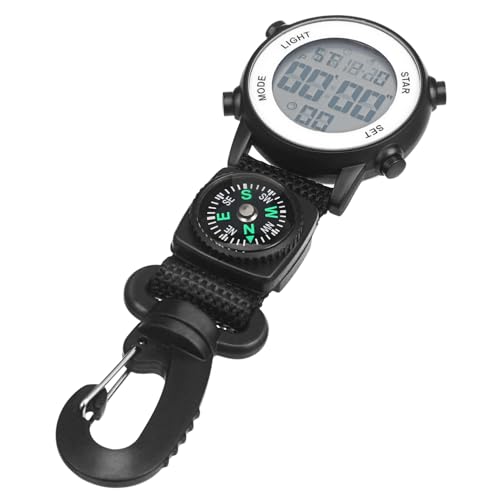 Toddmomy Taschenuhr Mit Nylonarmband Und Karabiner Für Herren Outdoor-digitaluhr Praktisch Und Für Bergtouren Und Reisen von Toddmomy