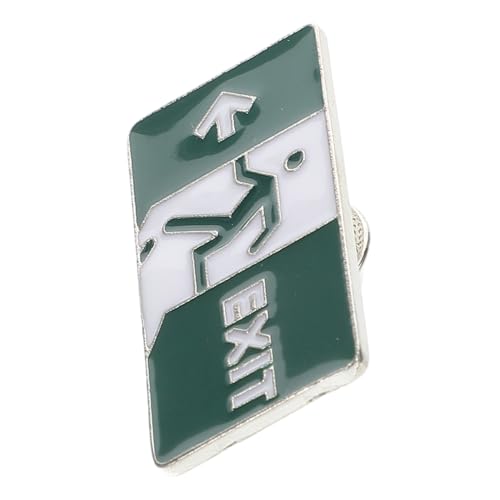Toddmomy Exit Sicherheits Anstecknadel Nachtleuchtende Metall Brosche Für Damen Und Herren Einzigartiges Design Für Kleidung Taschen Und Accessoires Lustige Emaille Nadel Für Jacken von Toddmomy
