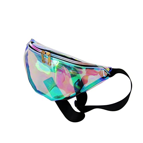 Toddmomy Fashion Damen Gürteltasche Bauchtasche Transparent Multifunktionale Sportliche Hüfttasche Für Laufen Radfahren Reisen Verstellbare Pu Materialien Im Glitzer Design von Toddmomy