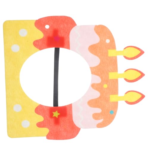 Toddmomy Kindergeburtstags Haarreif aus Vliesstoff Leuchtendes Kuchen Design Stabile und Wiederverwendbare Party Kopfbedeckung Fröhliche Fotorequisite zur Atmosphäregestaltung für von Toddmomy