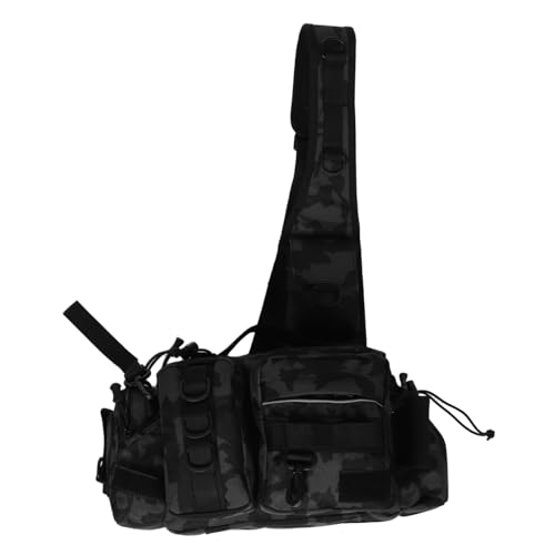 Toddmomy Fishing Sling Schultertasche Für Angler Multifunktionale Wasserfeste Angeltasche Mit Camouflage-Design Für Outdoor-aktivitäten Wie Angeln Wandern Und Camping Mit Schnellem von Toddmomy