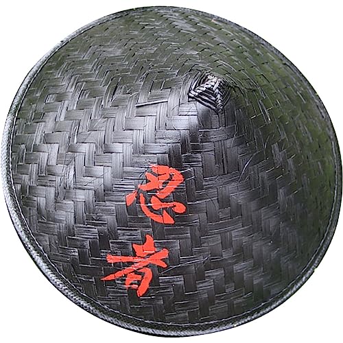 Toddmomy Ninja-Hut Asiatischer Strohkegelhut Chinesischer Orientalischer Hut Chinesischer Sonnenhut Orientalische Gartenkappe Asiatischer Strohhut Reishut Große Traufen Bambus Reisen Helm von Toddmomy