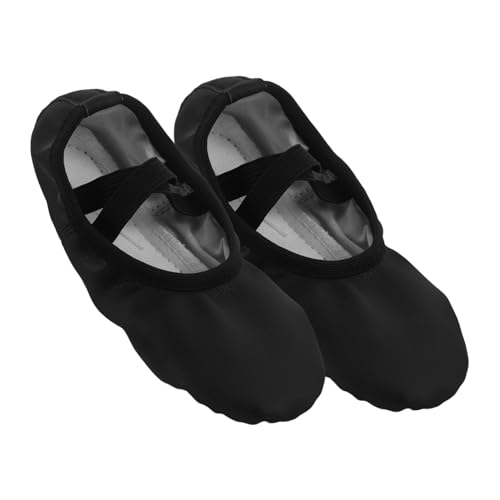 Toddmomy PU Ballettschuhe Damen und Mädchen Weiche Flexible Sohle Atmungsaktives Innenfutter rutschfeste Tanzschläppchen für Ballett und Gymnastiktraining von Toddmomy