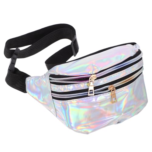 Toddmomy Damen Bauchtasche Aus Pu wasserdichte Hüfttasche Für Sport Stylische Handtasche Für Reisen Freizeit Und Outdoor-aktivitäten Mit Reißverschluss Und Kreativem Design von Toddmomy