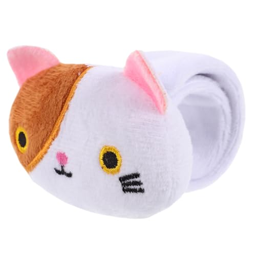 Toddmomy Plüsch Katzenkopf Slap Armband Leicht Tragbar Tierisches Stoffarmband für Party Gastgeschenke Strapazierfähig und Hautfreundlich Teilig Kompakt und Niedlich von Toddmomy