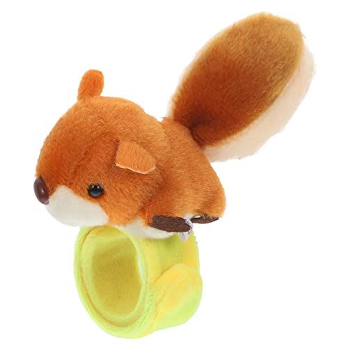 Toddmomy Plüsch Slap Armband mit Süßem Eichhörnchen Kuscheliges Weiches Stofftier Handgelenkband Robustes und Bequemes Wristband für Unterwegs von Toddmomy