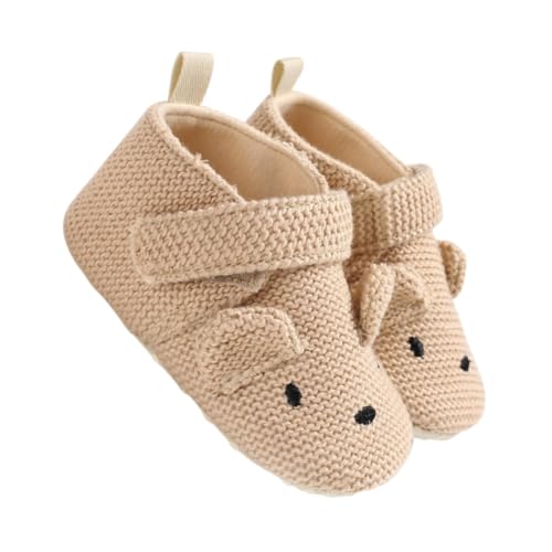 Toddmomy Prewalker Schuhe Weiche rutschfeste Lauflernschuhe für Jungen und Mädchen Atmungsaktiv Flexible Sohlen Niedliche Kleinkinderschuhe Apricot von Toddmomy