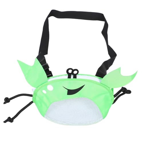 Toddmomy Strandtasche Krebsform Mesh Beach Bag mit Reißverschluss Kleine Mädchen Tasche für Muscheln und Robust Geräumig für Strandurlaub und Sandspielzeug von Toddmomy