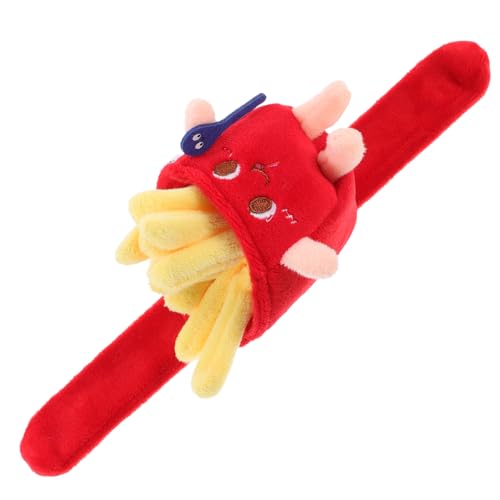 Toddmomy Süßes Plüsch Schnapparmband mit Pommes Frites Design Weiches Langlebiges Party Armband für Kindergeburtstag Festival Halloween und Geschenkideen von Toddmomy