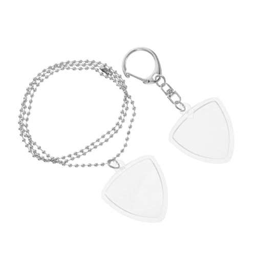 Toddmomy Transparentes Gitarren-Plektrum Schlüsselanhänger und Anhänger Robuster Aufbewahrungsbox Tragbarer Organizer für Akustik Spieler Effiziente Pick-Organisation von Toddmomy