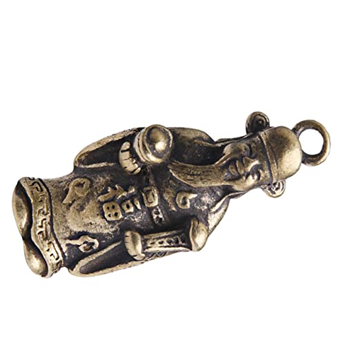 Toddmomy Vintage God Of Wealth Schlüsselanhänger Anhänger Dekorativer Metall DIY Anhänger mit Antiker Patina Feng Shui Deko Schmuckstück für und Alltag von Toddmomy