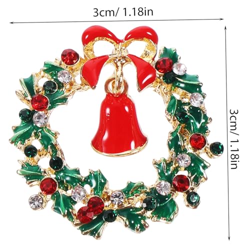 Toddmomy Weihnachtliche Ohrringe Damen Weihnachtskranz Form Legierung Deko Ohrstecker Leicht Elegant für Party Festliches Schmuckaccessoire von Toddmomy