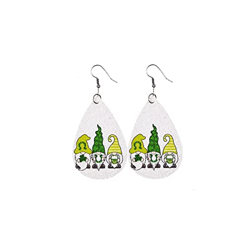 St. Patrick's Day Irische Kleeblatt-Leder-Ohrhänger, grüner Hut, Happy Patrick Day, Ohrringe, geeignet für irische Feiertagsgeschenke für Frauen, Leder, kein Edelstein St. Patrick's Day Irische Kleeblatt-Leder-Ohrhänger, grüner Hut, Happy Patrick Day, Ohrringe, geeignet für irische Feiertagsgeschenke für Frauen, Leder, kein Edelstein von Todenb