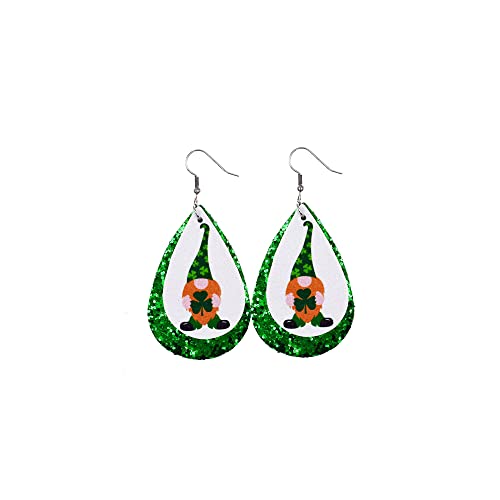 St. Patrick's Day irische Kleeblatt-Leder-Ohrhänger, grüner Hut, Happy Patrick Day, Ohrringe, geeignet für irische Feiertage für Frauen, Leder, Kein Edelstein St. Patrick's Day irische Kleeblatt-Leder-Ohrhänger, grüner Hut, Happy Patrick Day, Ohrringe, geeignet für irische Feiertage für Frauen, Leder, Kein Edelstein von Todenb
