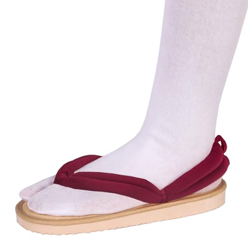 Todoroki Shoto Unisex Cosplay Clog Schuhe Kamado Tanjirou Nezuko Kochou Shinobu Geta Hausschuhe Japanische Flip Flops, Tanjirou (rot), von Todoroki Shoto