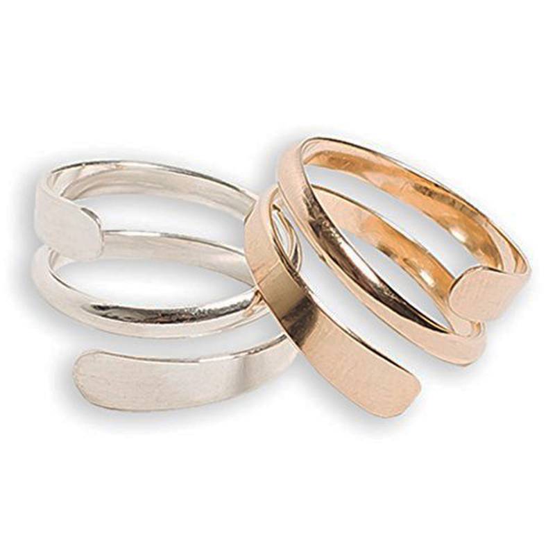 100% Sterling Silber Zehenring Spiralverpackung, Verstellbar von ToeRingsandThings