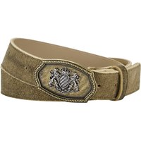Töpfer Trachten-Ledergürtel mit metallener Wappen-Schließe in 85 von Töpfer