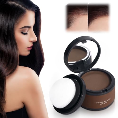 Hairline Powder,Haar Concealer zur Haarverdichtung für Frauen und Männer, wasserfestes Haar Make-up zum Ansatz kaschieren - 4g (10# Leichte Walnussfarbe) von Toerjii