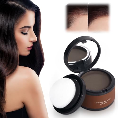 Hairline Powder,Haar Concealer zur Haarverdichtung für Frauen und Männer, wasserfestes Haar Make-up zum Ansatz kaschieren - 4g (11# schwarze Teefarbe) von Toerjii