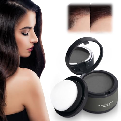 Hairline Powder,Haar Concealer zur Haarverdichtung für Frauen und Männer, wasserfestes Haar Make-up zum Ansatz kaschieren - 4g (4# grau) von Toerjii