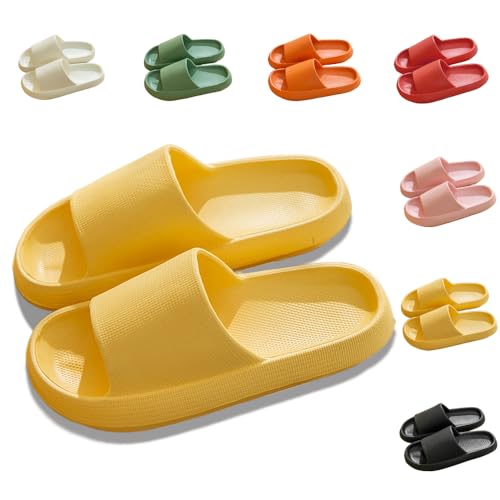 Orthoslipper-das Original für Maxirnalen Komfort, Badeschuhe Herren Damen Cozislides Original Slippers Wolke (Gelb, Erwachsene, Damen, 36, Numerisch (von/bis), EU Schuhgrößensystem, 37, Schmal) von Toerjii