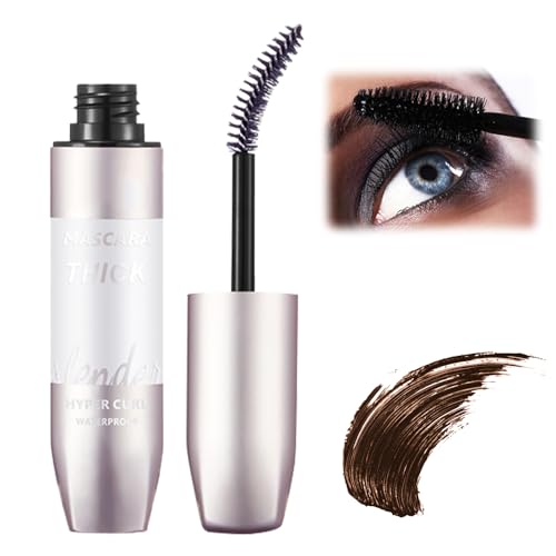 Wimperntusche,2024 New Wimpernserum,Wasserdicht Mascara,Wimperntusche für Extrem Lange Wimpern, Very Dicht und Langlastend 8 g (Kaffeefarbe*1) von Toerjii