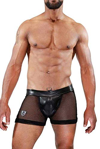 Tof Paris - Vollzip Spartacus Jockshort für Herren (Black, Small) von Tof Paris