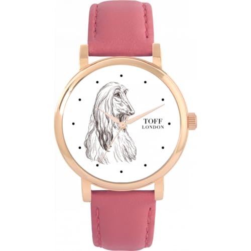 Toff London Afghanische Jagdhund-Skizzen-Uhr von Toff London