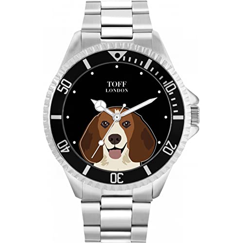 Toff London Beagle-Kopf-Hundeuhr von Toff London