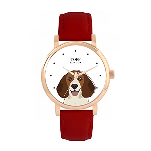 Toff London Beagle-Kopf-Hundeuhr von Toff London