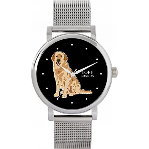 Toff London Beige Golden Retriever-Hundeuhr von Toff London