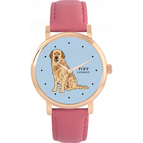 Toff London Beige Golden Retriever-Hundeuhr von Toff London