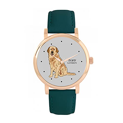 Toff London Beige Golden Retriever-Hundeuhr von Toff London