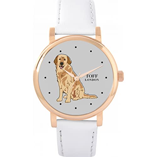 Toff London Beige Golden Retriever-Hundeuhr von Toff London