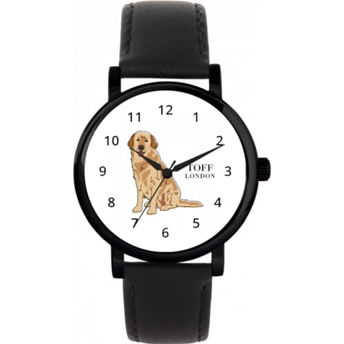 Toff London Beige Golden Retriever-Hundeuhr von Toff London