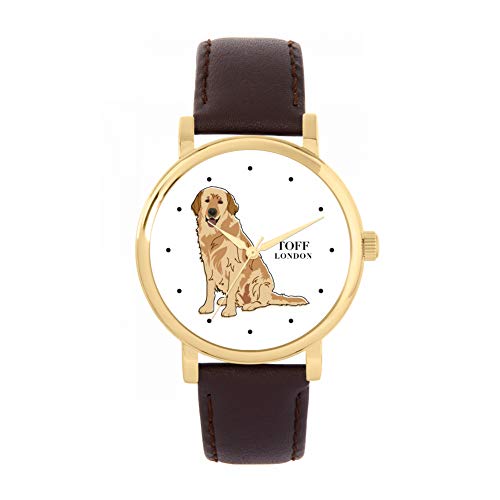 Toff London Beige Golden Retriever-Hundeuhr von Toff London